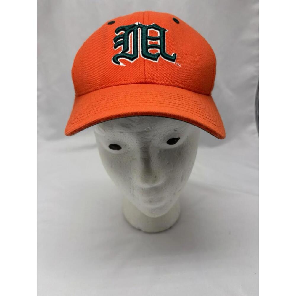 Miami Hurricanes NCAA Zephyr Fitted Hat Cap Size 7 Orange